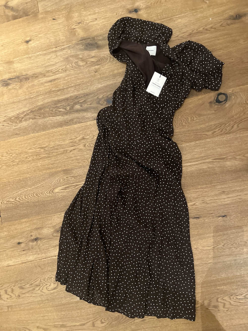 Reformation Naira Dress Brown - Size 6